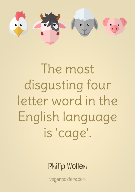 The most disgusting four letter word Vegan Posters