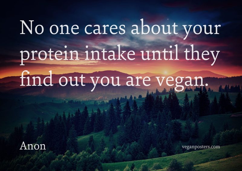 No one cares about your protein intake until they find out you are vegan.