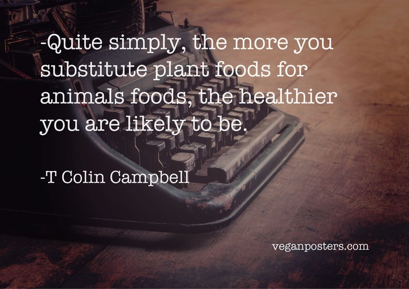 Quite simply, the more you substitute plant Vegan Posters