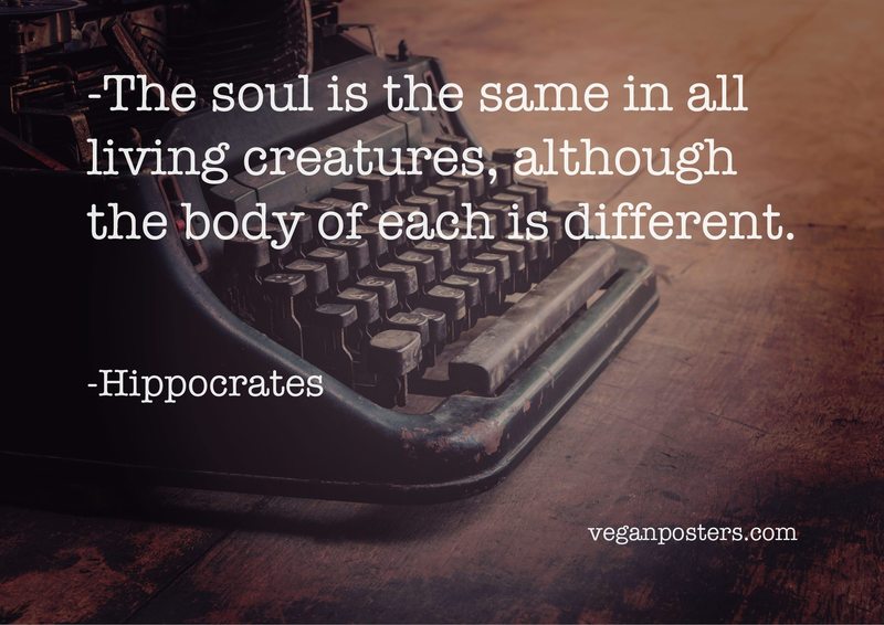 The soul is the same in all living creatures, although the body of each is different.