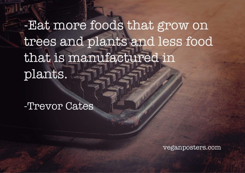 Eat more foods that grow on trees and plants and less food that is manufactured in plants.