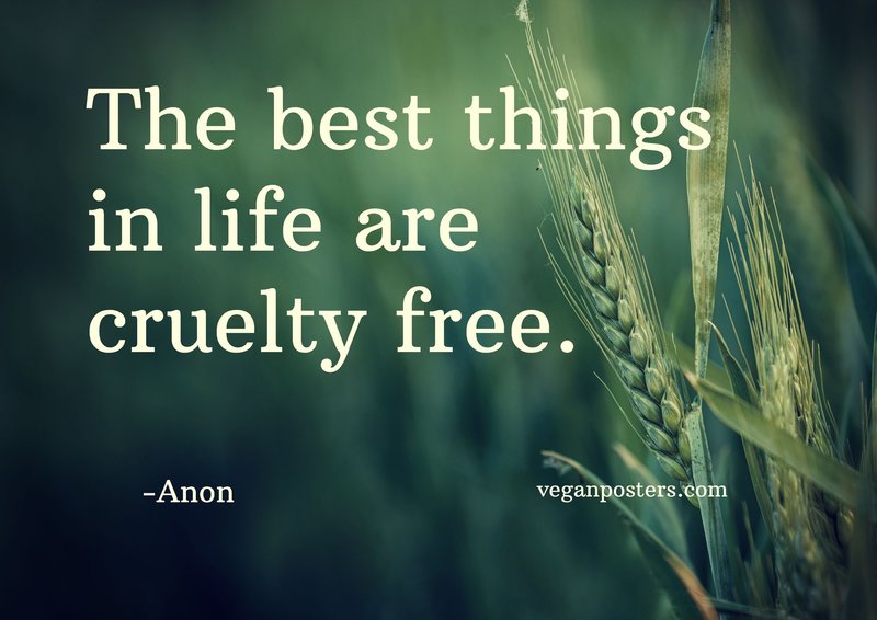 The best things in life are cruelty free.