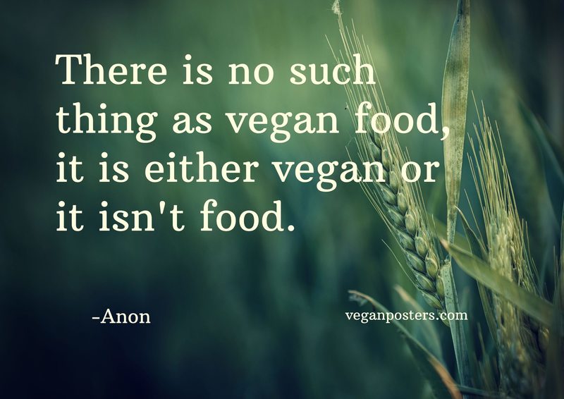 There is no such thing as vegan food, it is either vegan or it isn't food.