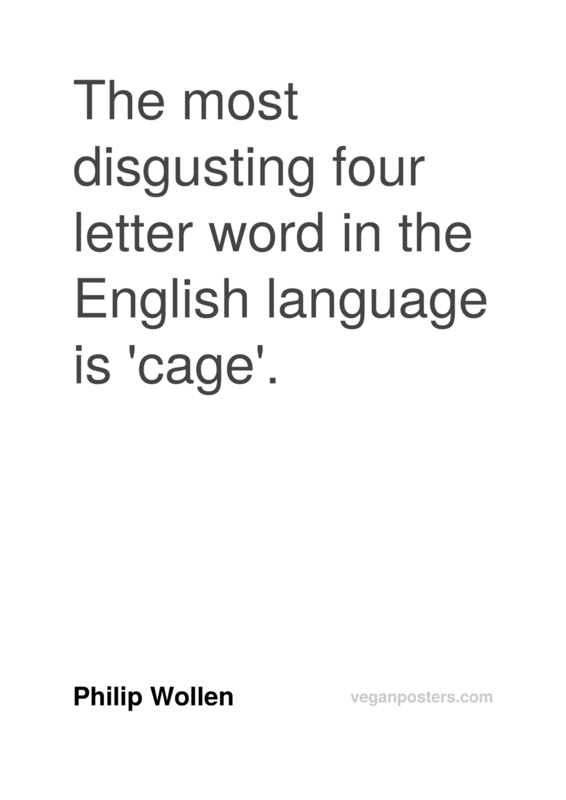 The most disgusting four letter word Vegan Posters