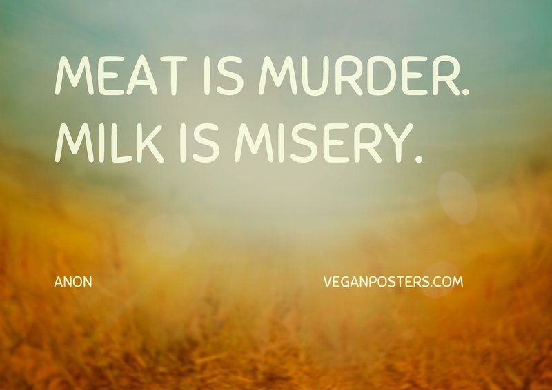 Meat is murder. Milk is misery.