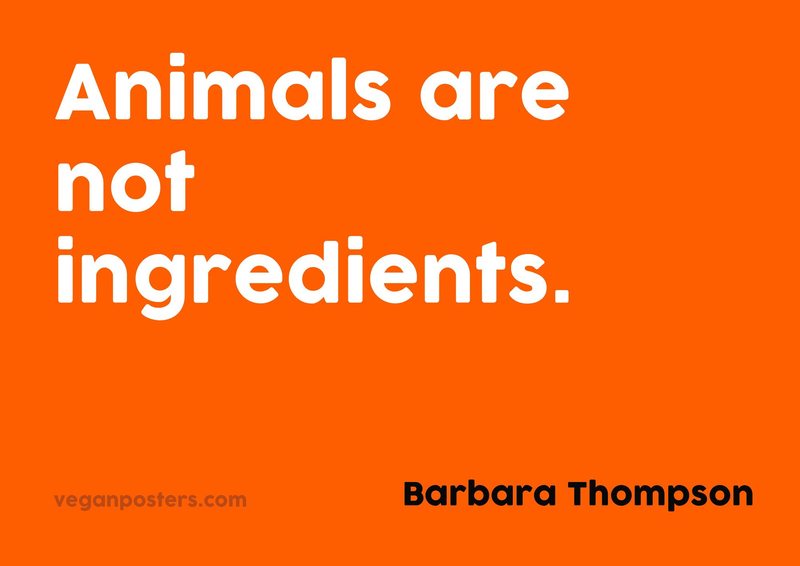 Animals are not ingredients.