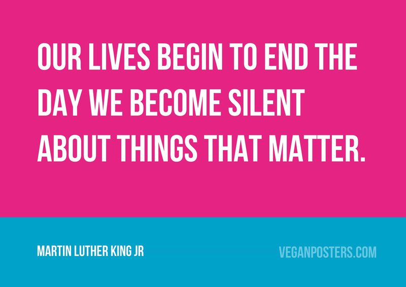 Design: Pink And Blue Our lives begin to end the day we become silent about things that matter.