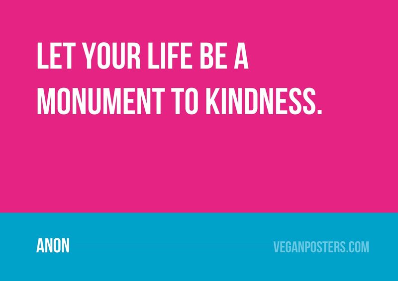 Let your life be a monument to kindness.