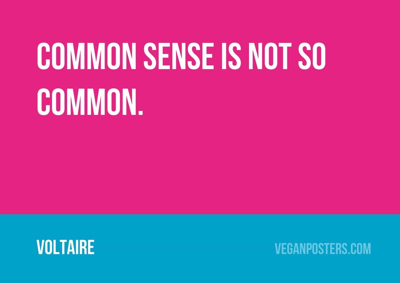 Common sense is not so common.