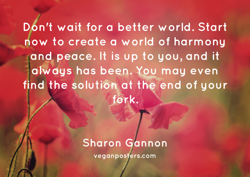 Don't wait for a better world. Start now to create a world of harmony and peace. It is up to you, and it always has been. You may even find the solution at the end of your fork.