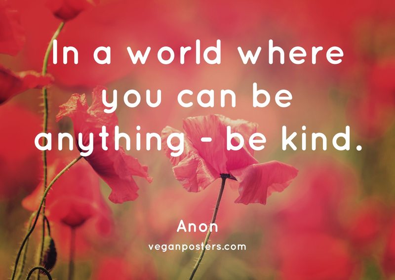 In a world where you can be anything - be kind.