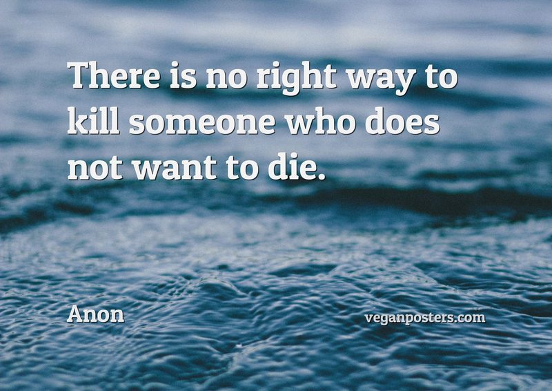 There is no right way to kill someone who does not want to die.