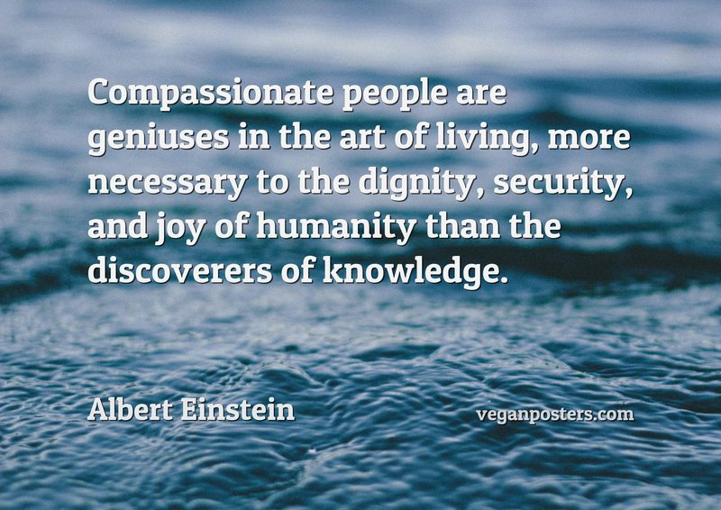 Compassionate people are geniuses in the art of living, more necessary to the dignity, security, and joy of humanity than the discoverers of knowledge.