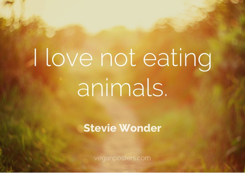 I love not eating animals.